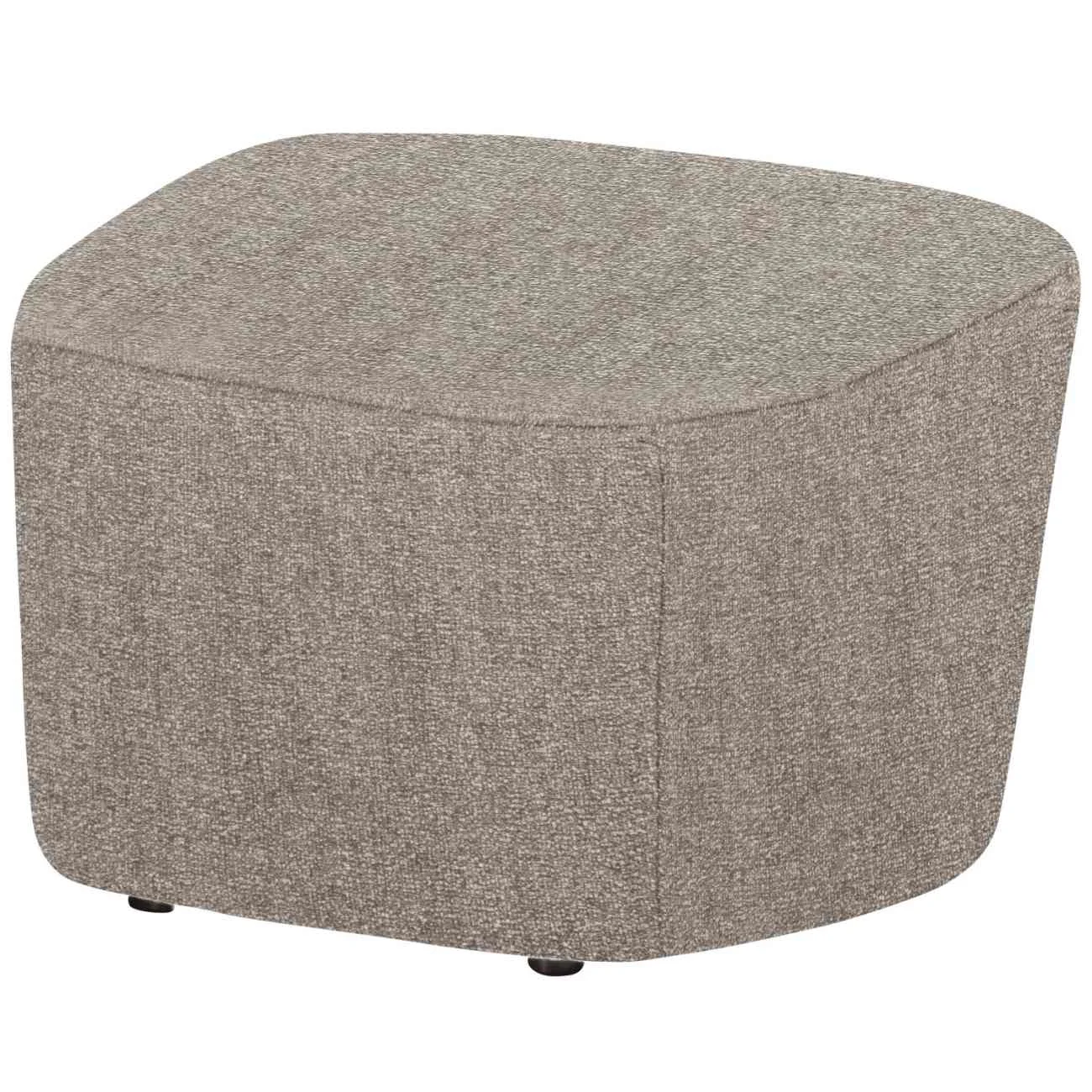 Hocker Lofty aus Stoff, robustes Melange-Design, moderner Stil, Farbe Natur, gepolstert