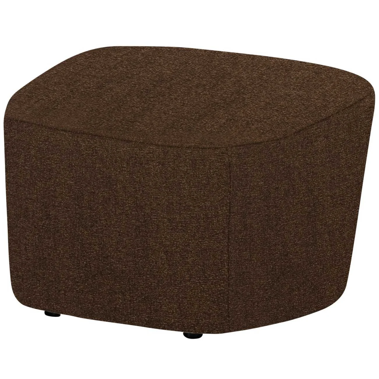 Hocker Lofty aus Stoff, modernes Design, braun, gepolstert und robust für vielseitigen Einsatz - VTwonen