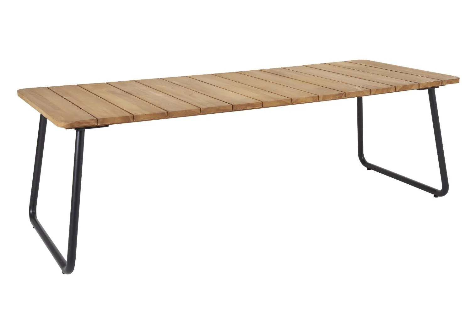 Brafab Nolli Gartenesstisch Aluminium/Teak schwarz/natur