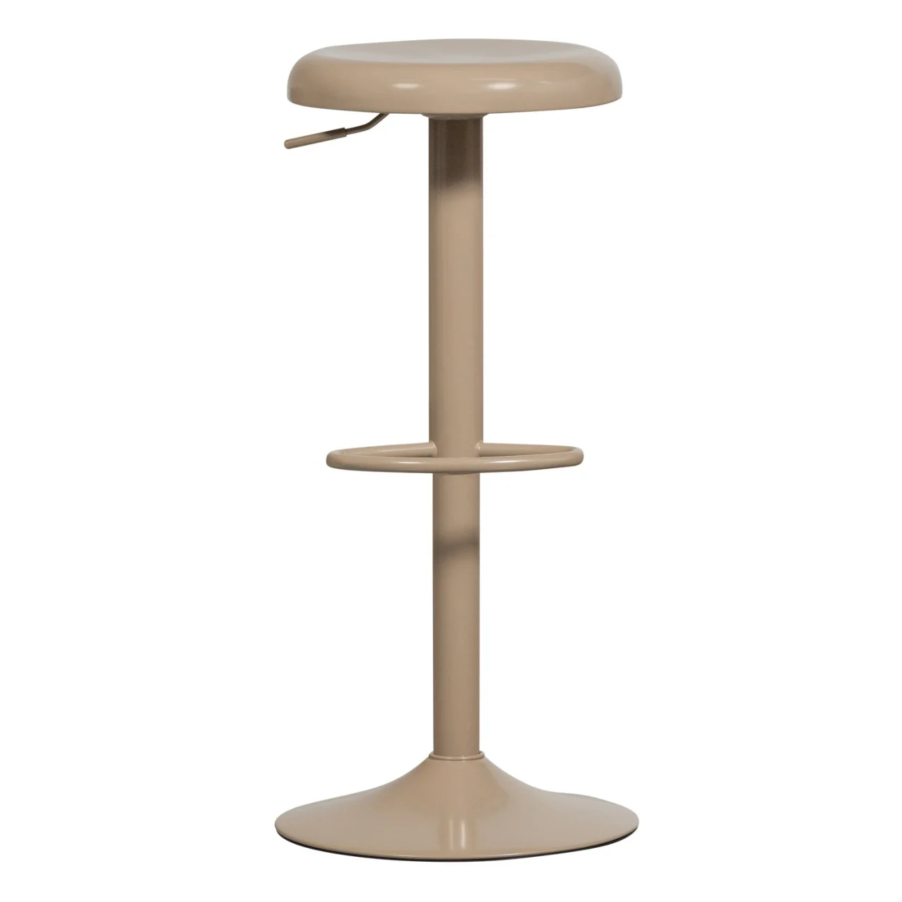 Barhocker Isaac aus Aluminium, höhenverstellbar, modernes Design, Farbe Sand, für Dein Zuhause - Woood