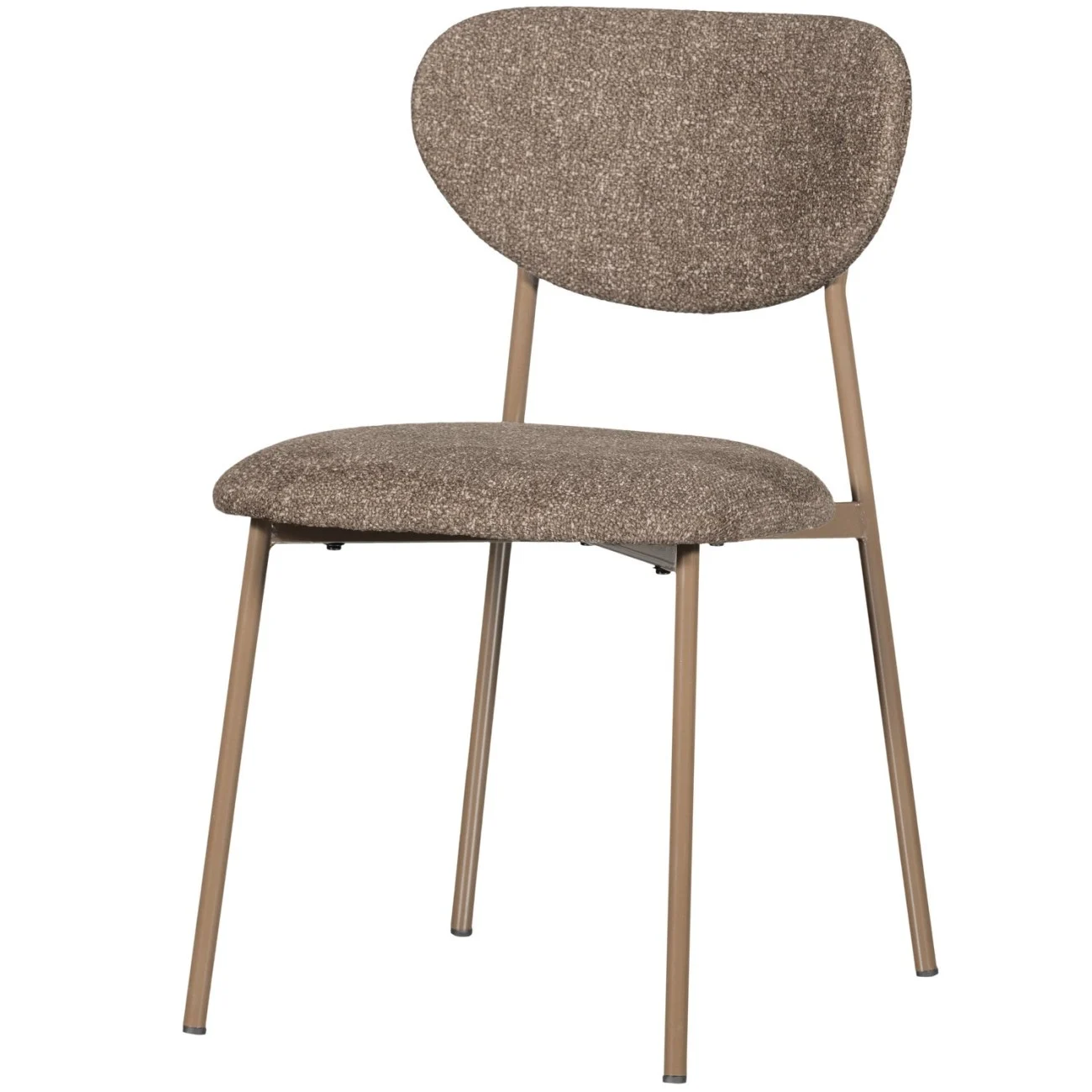 Esszimmerstuhl Valor aus Webstoff, modernes Design, sandfarben, gepolstert und bequem - Woood
