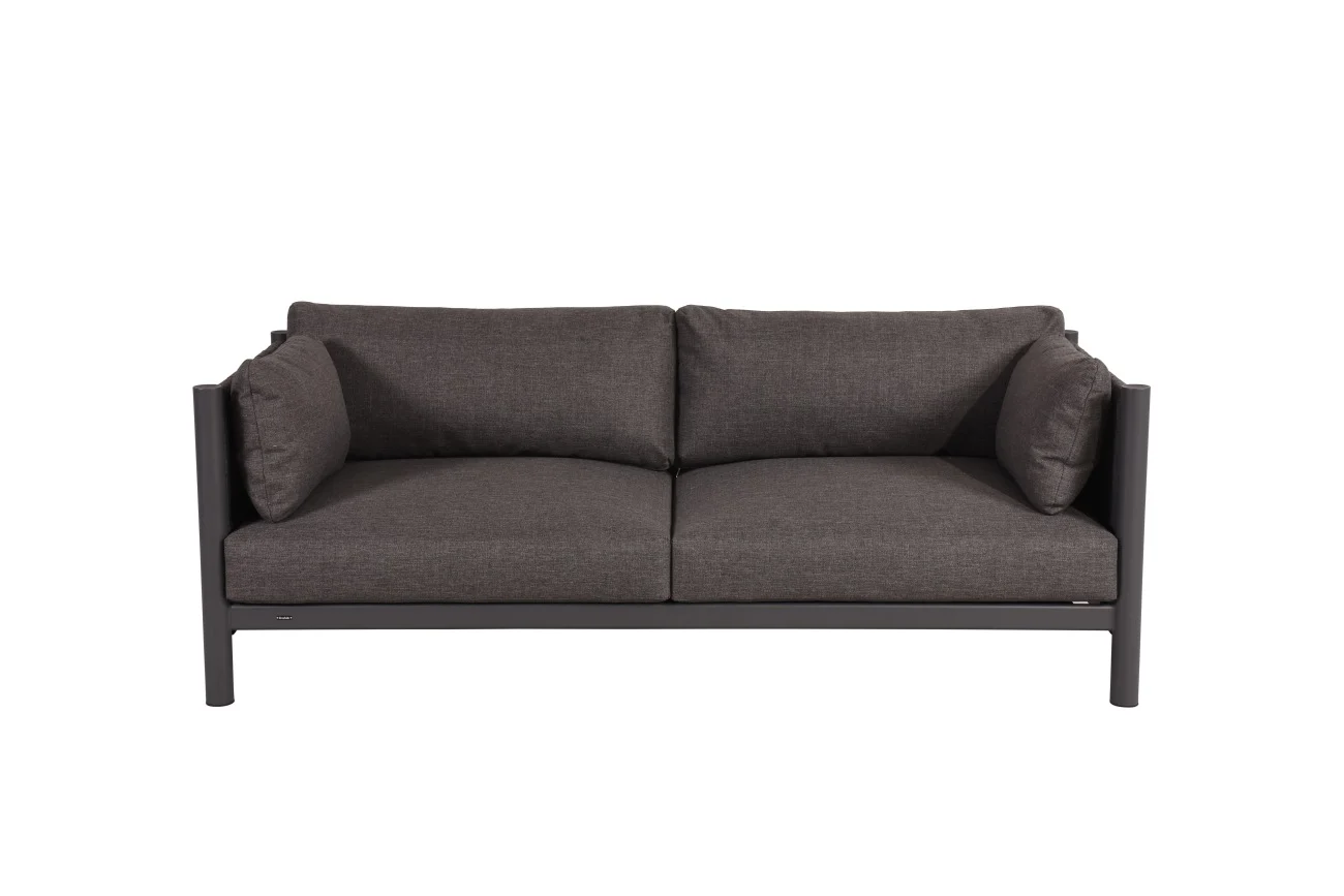 Gartensofa Brad von Brafab aus Aluminium und Outdoor-Stoff, modern, anthrazit, inkl. Kissen