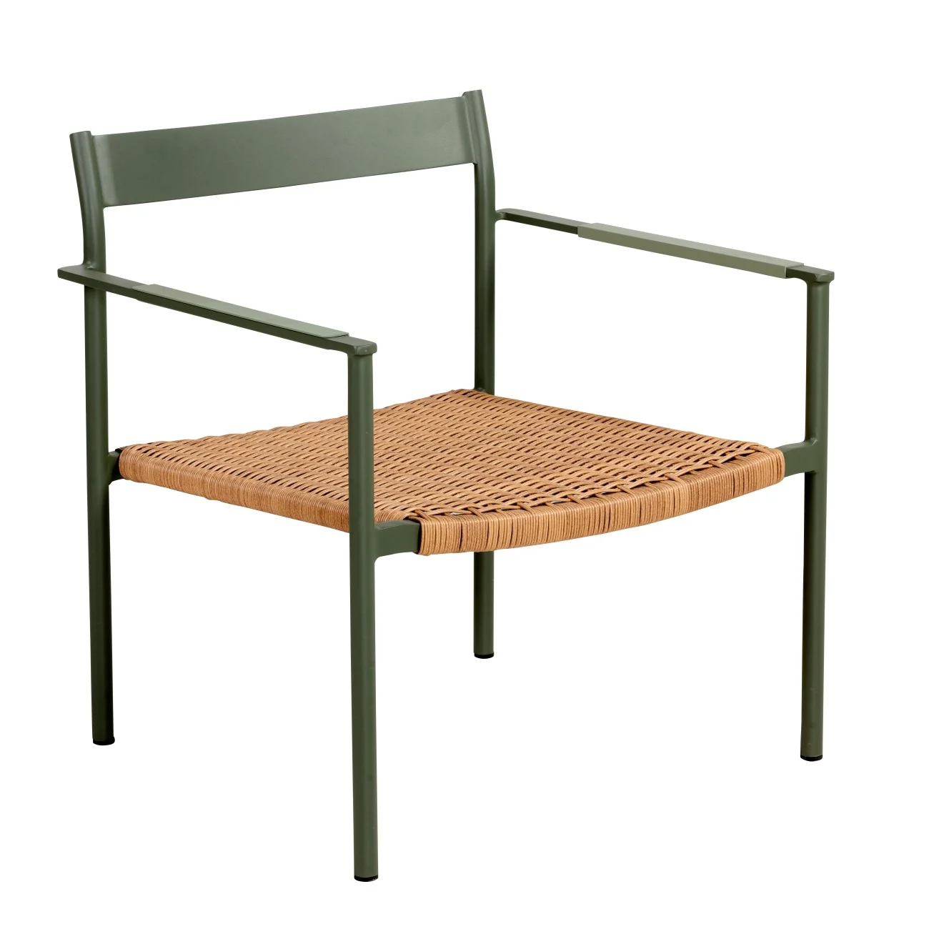 Gartensessel DK mit Armlehne aus Aluminium und Kunstrattan, modern skandinavisch, Nordic Green - Brafab