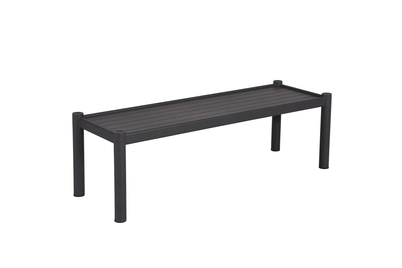 Gartencouchtisch Brad aus Aluminium, modern rechteckig, anthrazit, 150x50 cm, pflegeleicht - Brafab