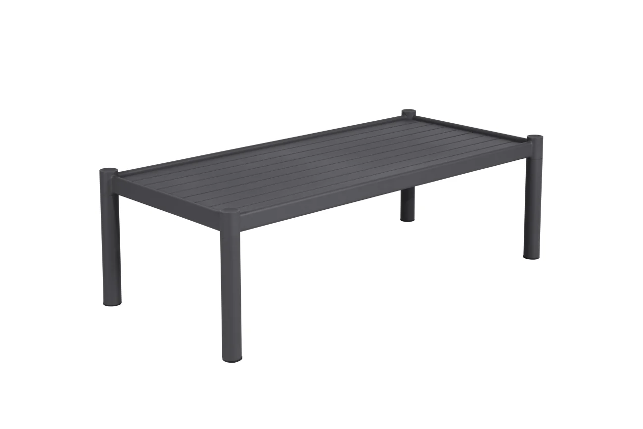 Gartencouchtisch Brad aus Aluminium, modern, anthrazit, 150x71 cm, pulverbeschichtet - Brafab