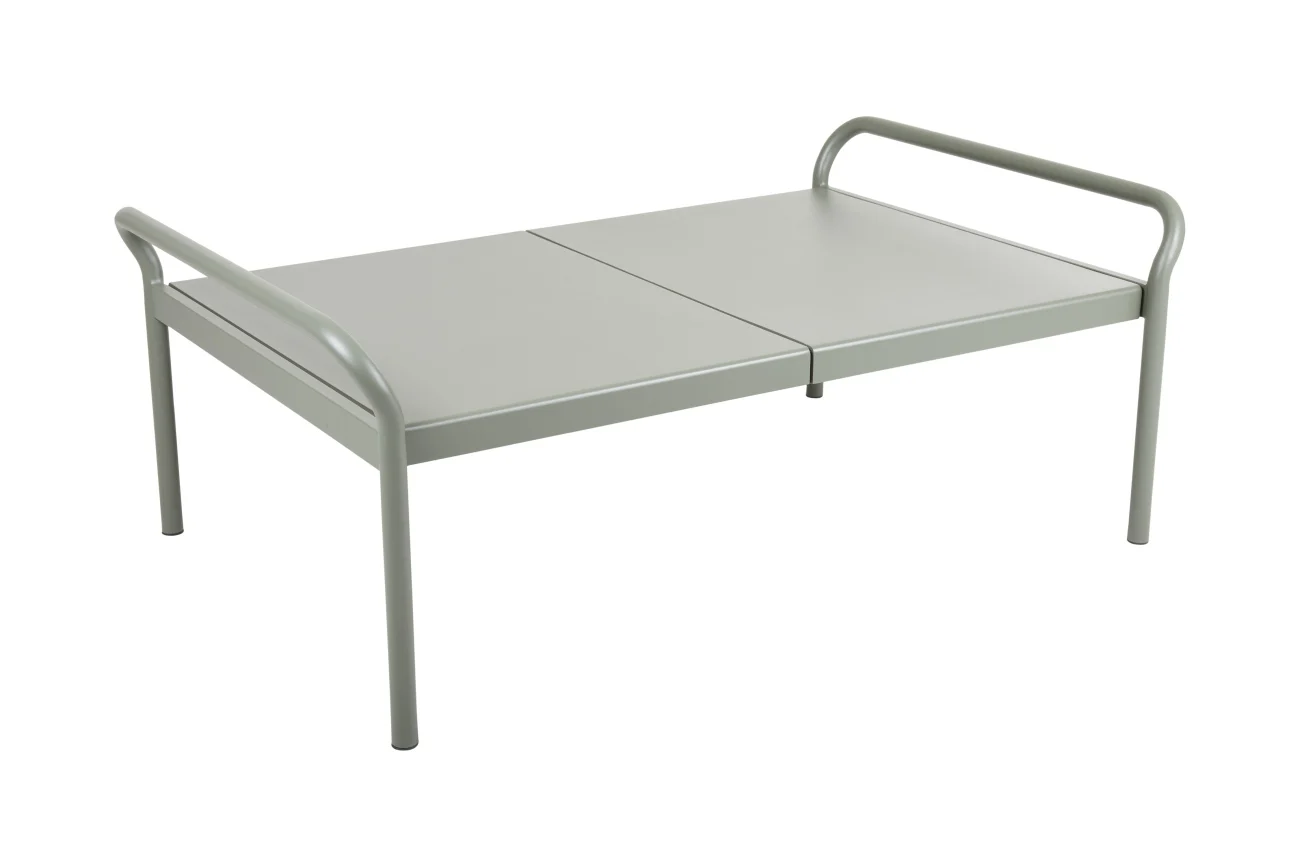 Gartencouchtisch Sling aus Aluminium, modern, Nordic Green, pflegeleicht und wetterfest - Brafab