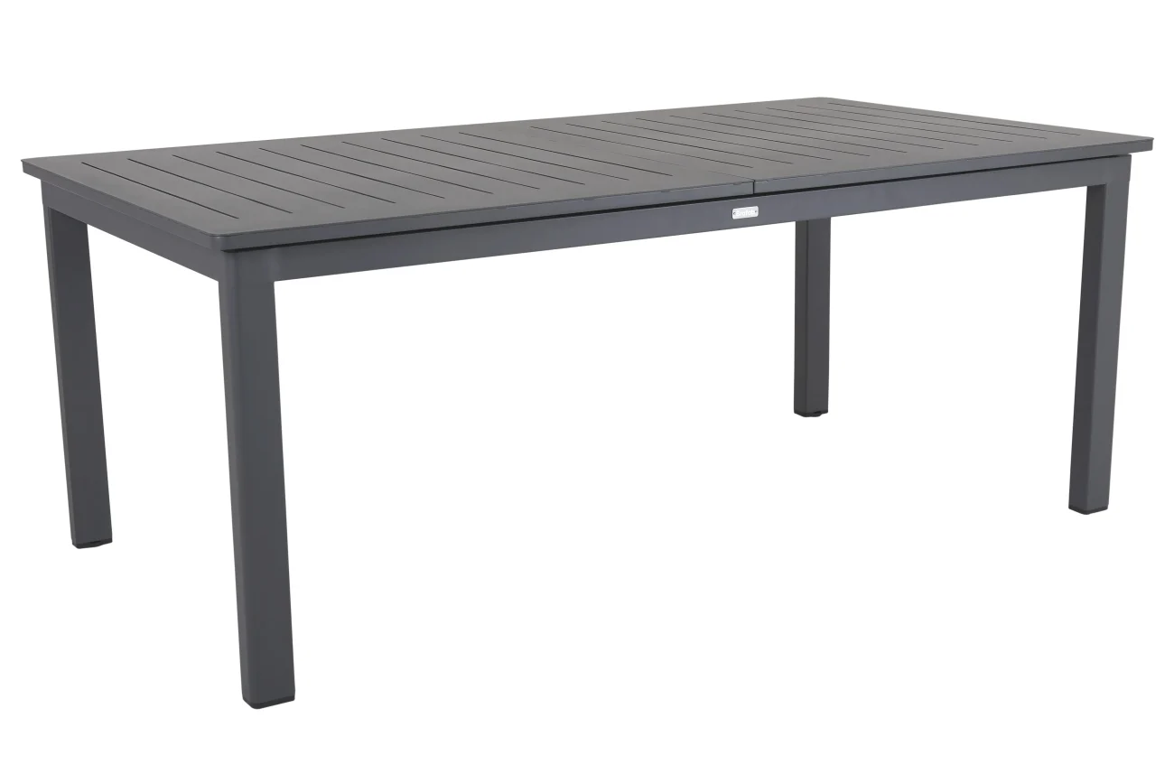 Gartenesstisch Lomma aus Aluminium, modern, ausziehbar, anthrazit, für 8–10 Personen - Brafab