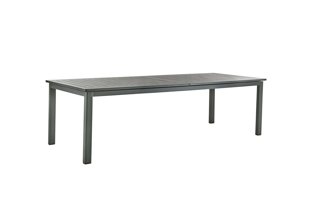 Gartenesstisch Lomma XL aus Aluminium, modern und ausziehbar, anthrazit, für 10–12 Personen - Brafab