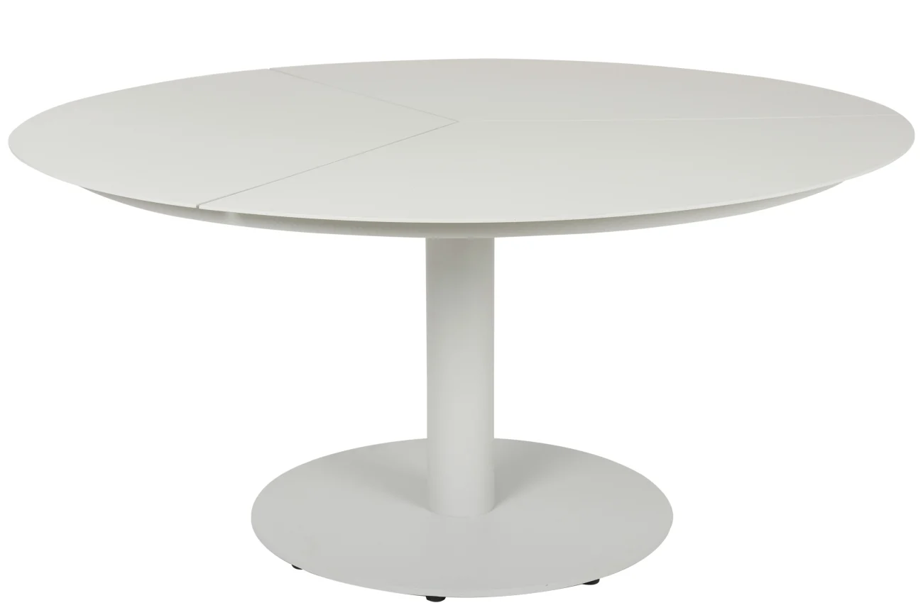 Gartenesstisch Peace aus Aluminium, modern und rund, hellgrau, Ø 150 cm, für 4–6 Personen - Brafab