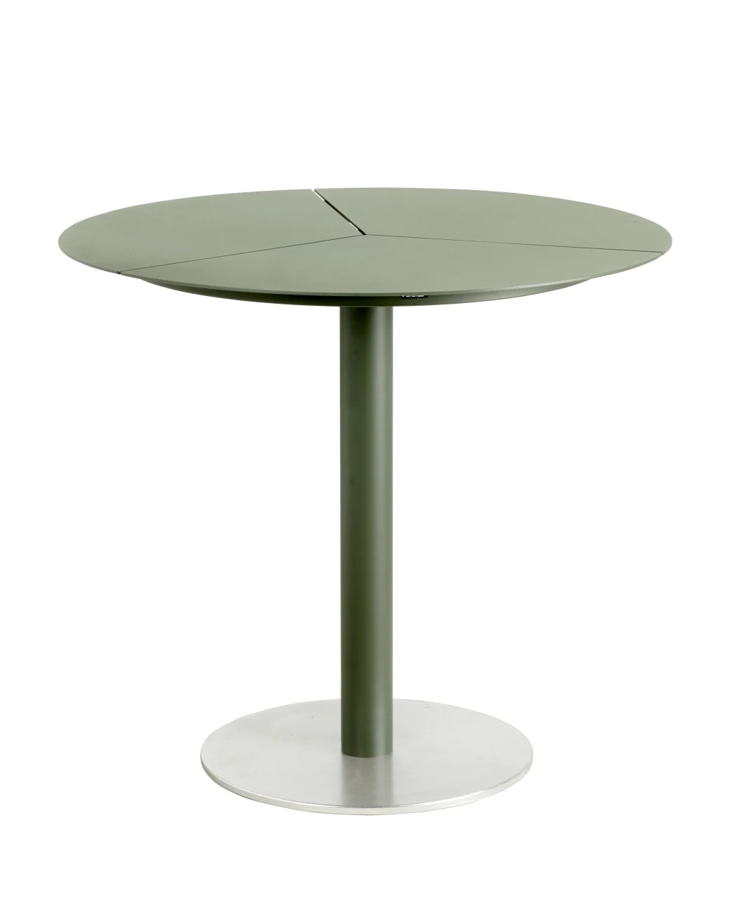 Gartenesstisch Peace aus Aluminium, modern und rund, Nordic Green, für 2–4 Personen - Brafab