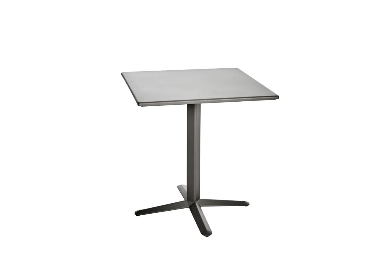 Gartenesstisch Arket aus Aluminium, modern, schwarz, 70x70 cm, für 2–4 Personen - Brafab