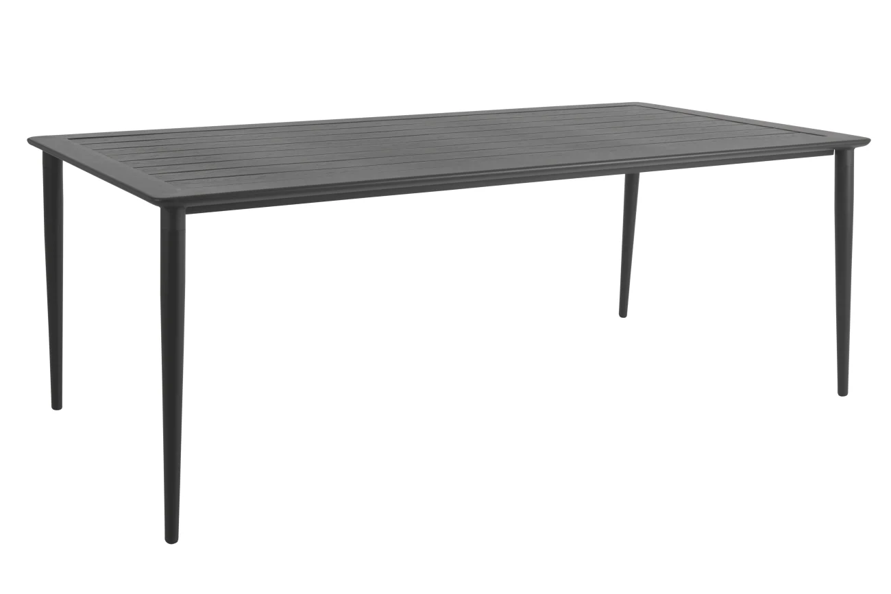 Gartenesstisch Nimes aus Aluminium, modern und rechteckig, für 6–8 Personen, anthrazit - Brafab
