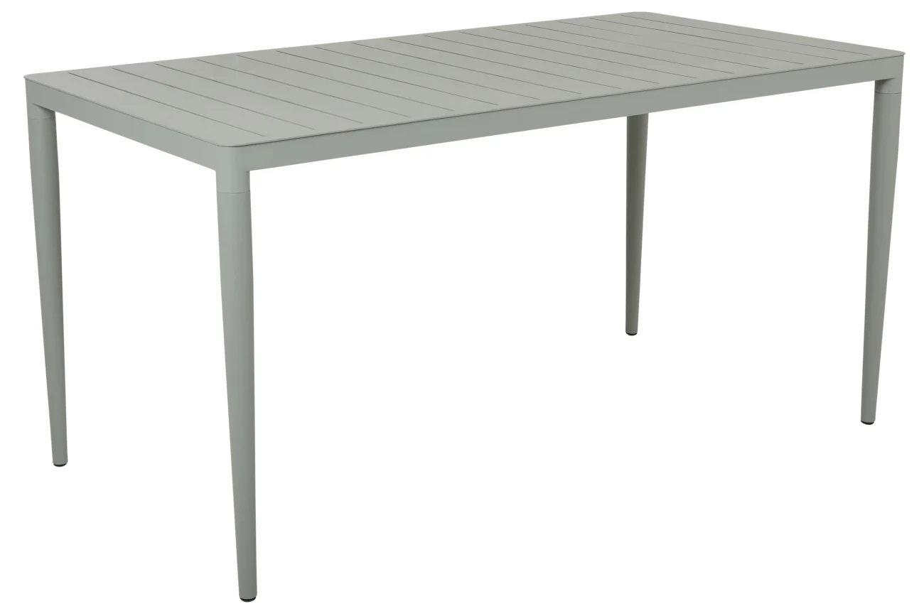 Gartenesstisch Bigby aus Aluminium, modern und rechteckig, hellgrün, für 4–6 Personen - Brafab