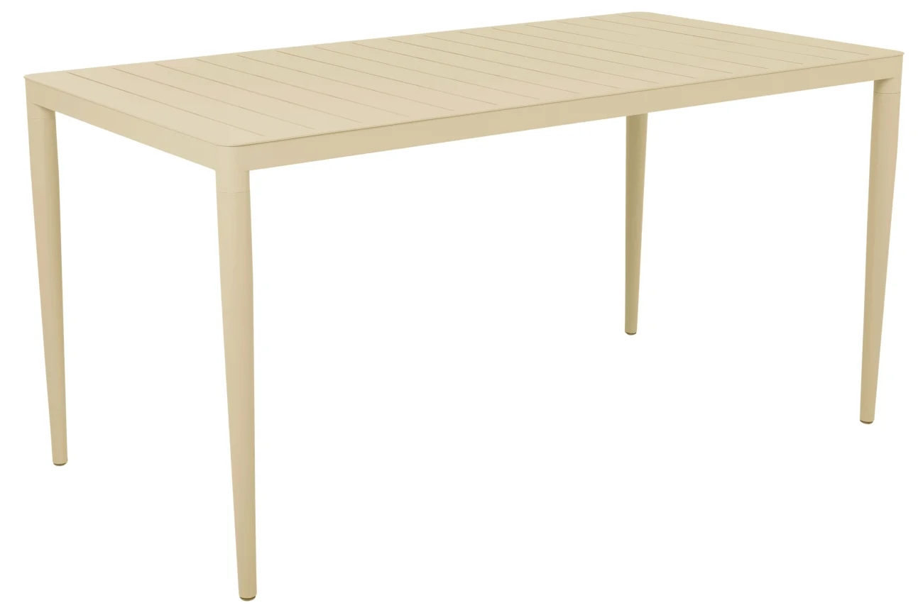 Gartenesstisch Bigby aus Aluminium, modern rechteckig, Lemon Gelb, für 4–6 Personen - Brafab