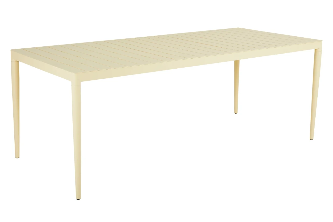 Gartenesstisch Bigby, aus Aluminium, modern rechteckig, lemon gelb, für 6–8 Personen - Brafab