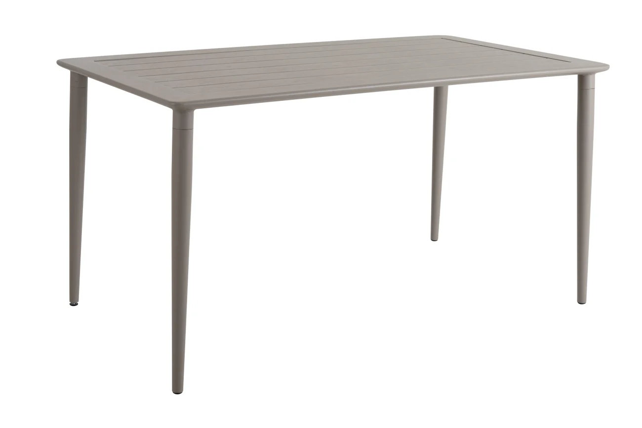 Gartenesstisch Nimes aus Aluminium, modern, beige, 140x78 cm, geeignet für 4–6 Personen - Brafab