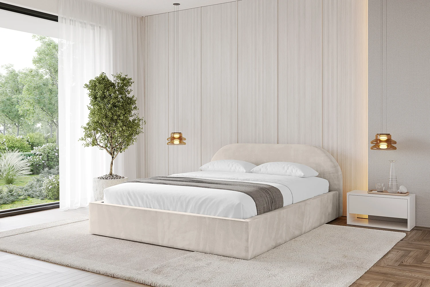 Polsterbett TIVON-v1 Beige - Casablanca 2301 120x200 cm