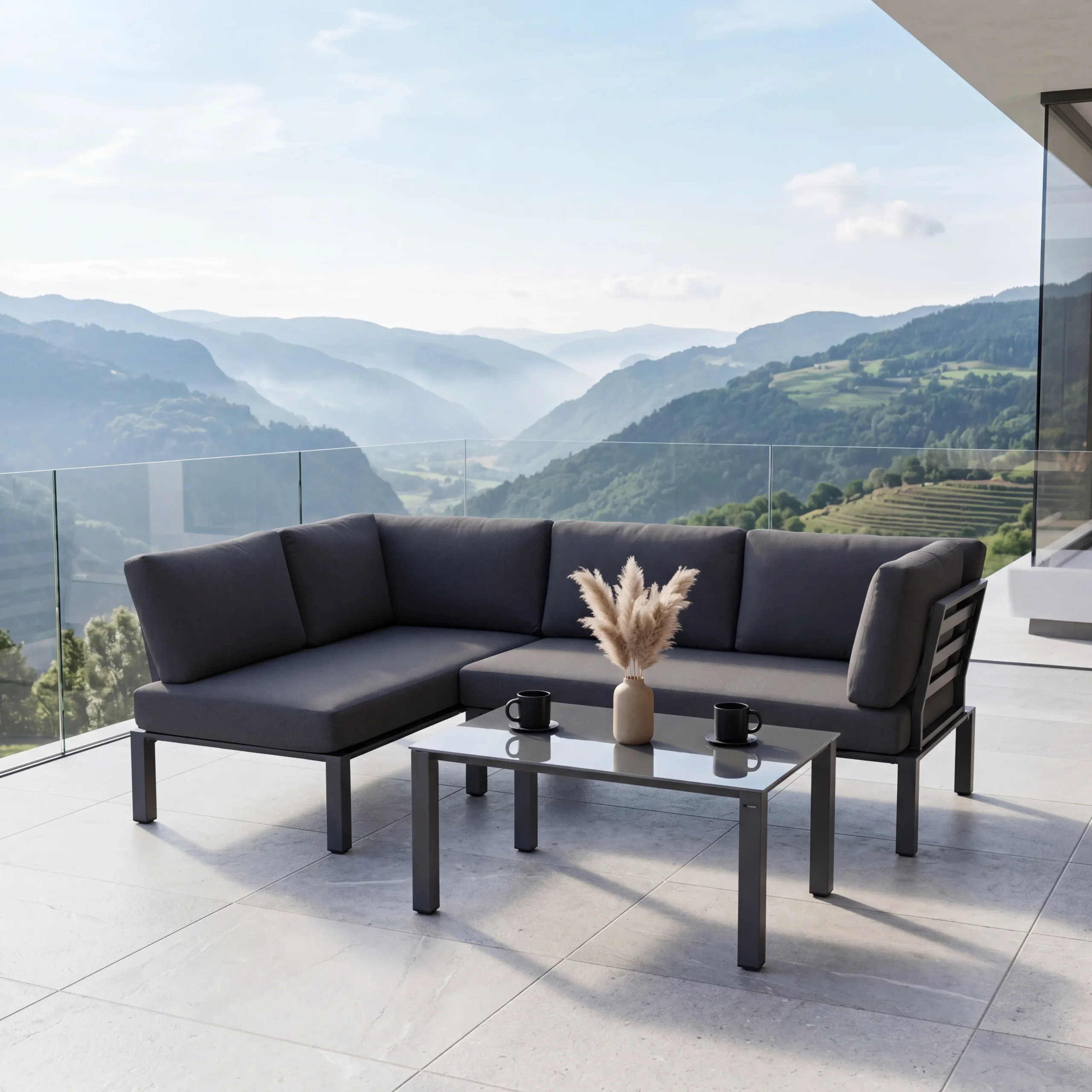 MWH Widoo Loungemöbelset Aluminium 3-tlg.