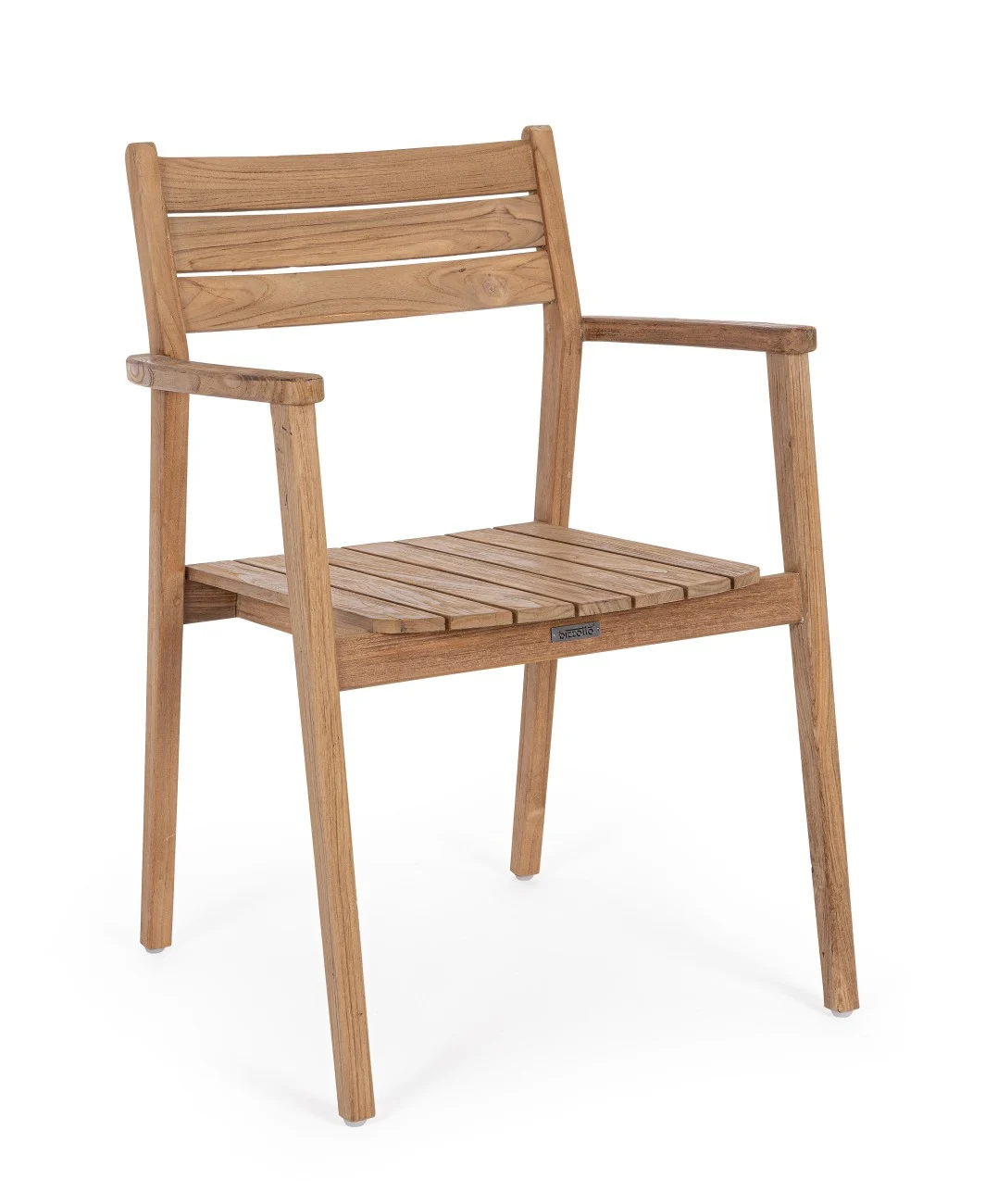Gartenstuhl Adriel aus recyceltem Teakholz, modern skandinavisch, natur, zertifiziertes nachhaltiges Holz - Bizzotto