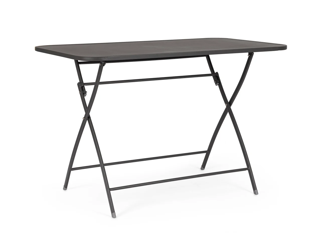 Gartenesstisch Yvonne aus Metall, klassischer Stil, klappbar, anthrazit, für 2–4 Personen - Bizzotto