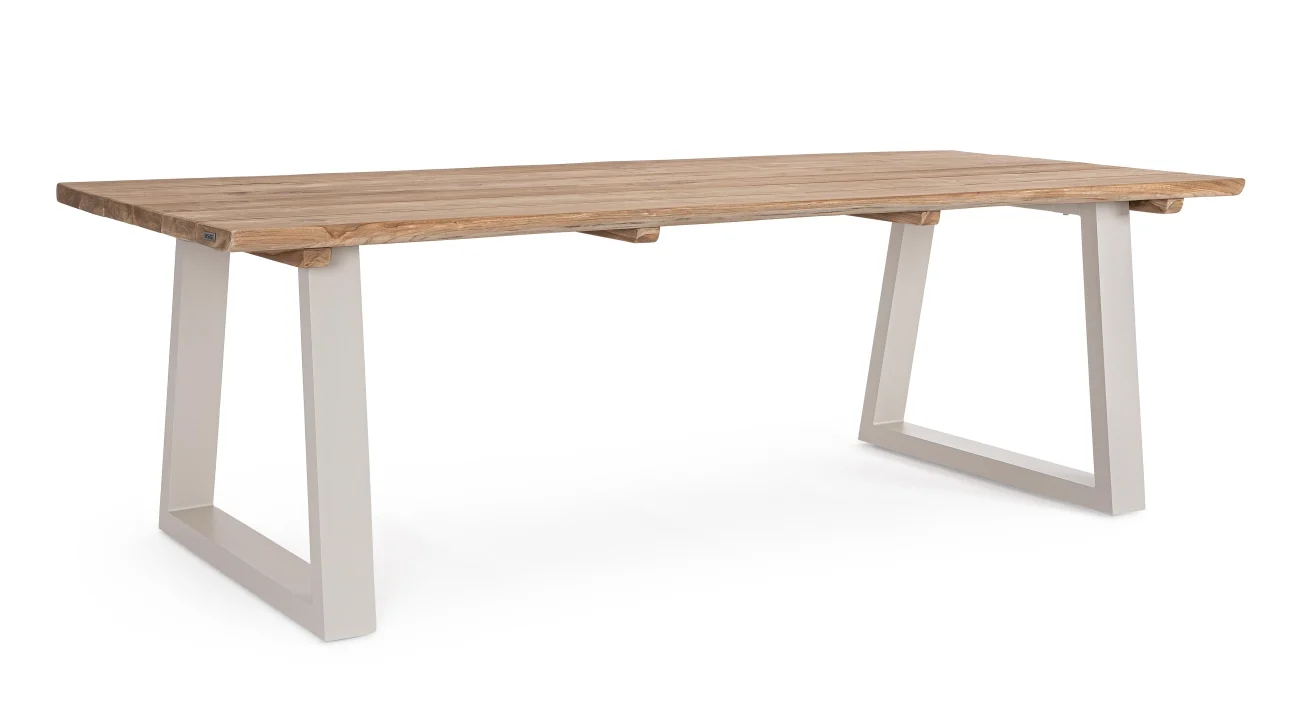 Gartenesstisch Legend aus Teakholz, modernes Design, natur, für 6–8 Personen, 240x100 cm - Bizzotto