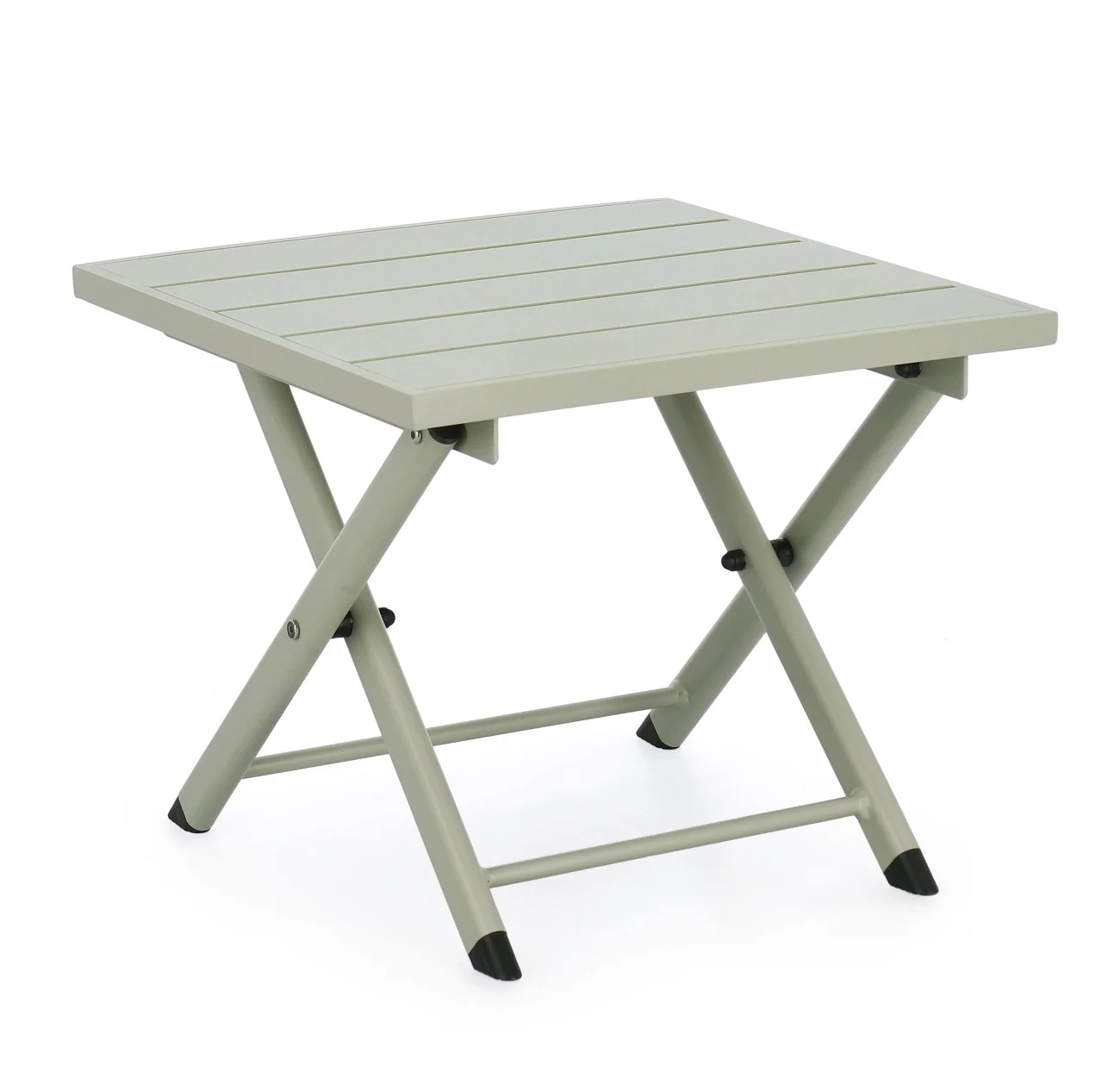 Gartenbeistelltisch Taylor aus Aluminium, modern, klappbar, Farbe Breeze, pflegeleicht für Outdoor - Bizzotto