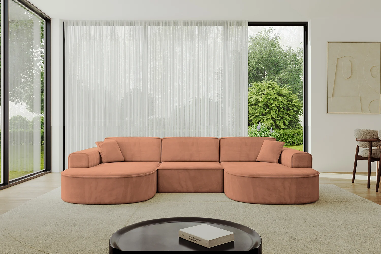 Wohnlandschaft MARI-U1 Apricot - Kronos 41