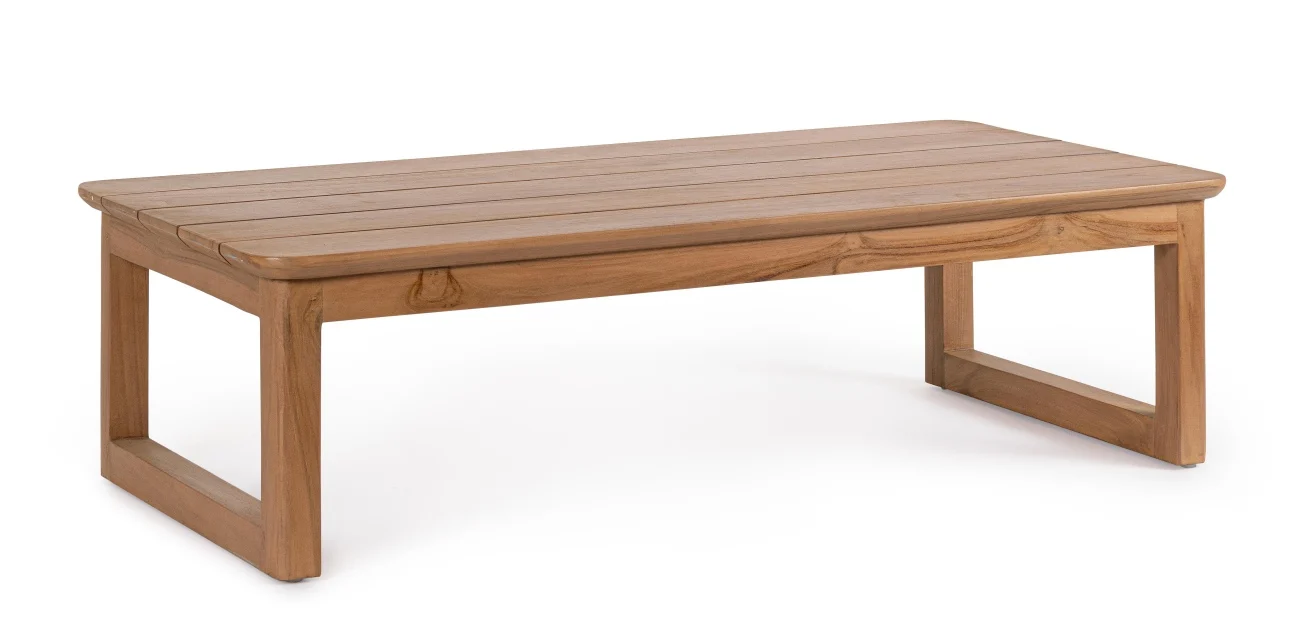 Gartencouchtisch Evora aus nachhaltigem Teakholz, modern skandinavisch, braun, rechteckig - Bizzotto