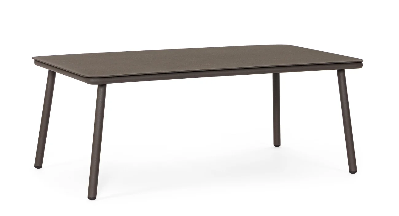 Couchtisch Spike aus Aluminium, modern rechteckig, Farbe Raven, pulverbeschichtet, pflegeleicht - Bizzotto