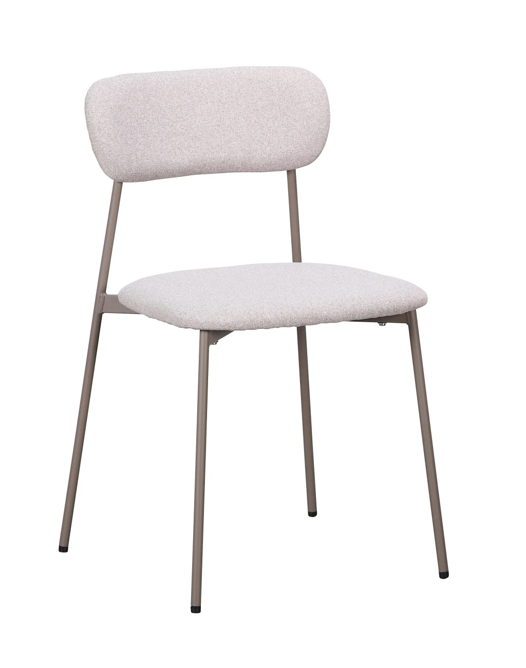 Esszimmerstuhl Inka 4er-Set, gepolstert aus Stoff und Metall, modern, kaffeebraun, bequem für Dein Esszimmer