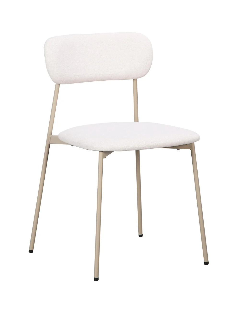 Esszimmerstuhl Inka 4er-Set, gepolstert aus Stoff und Metall, modern, taupe, komfortabel für Dein Zuhause