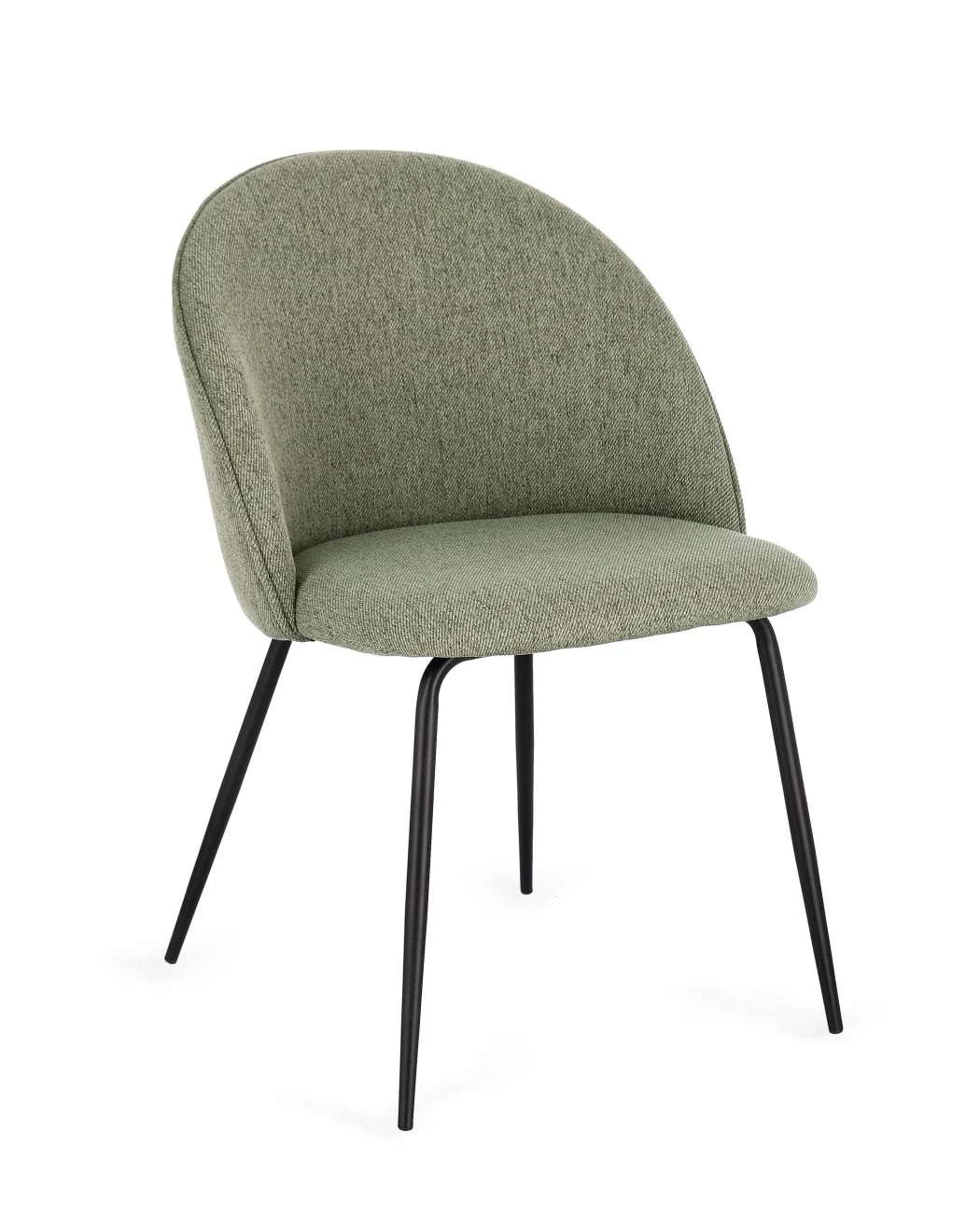 Esszimmerstuhl New Tanya aus Stoff, modern gepolstert, salbeigrün, 4er-Set für Dein Zuhause