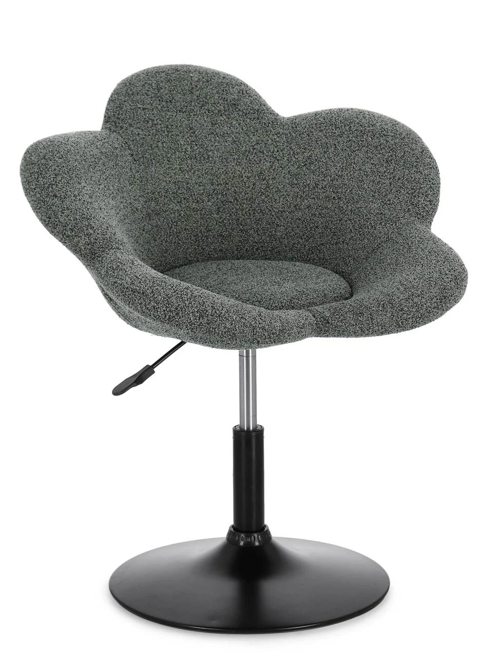 Esszimmerstuhl Fleur 2er-Set, Stoff gepolstert, höhenverstellbar, modern, Schwarz Dunkelgrün