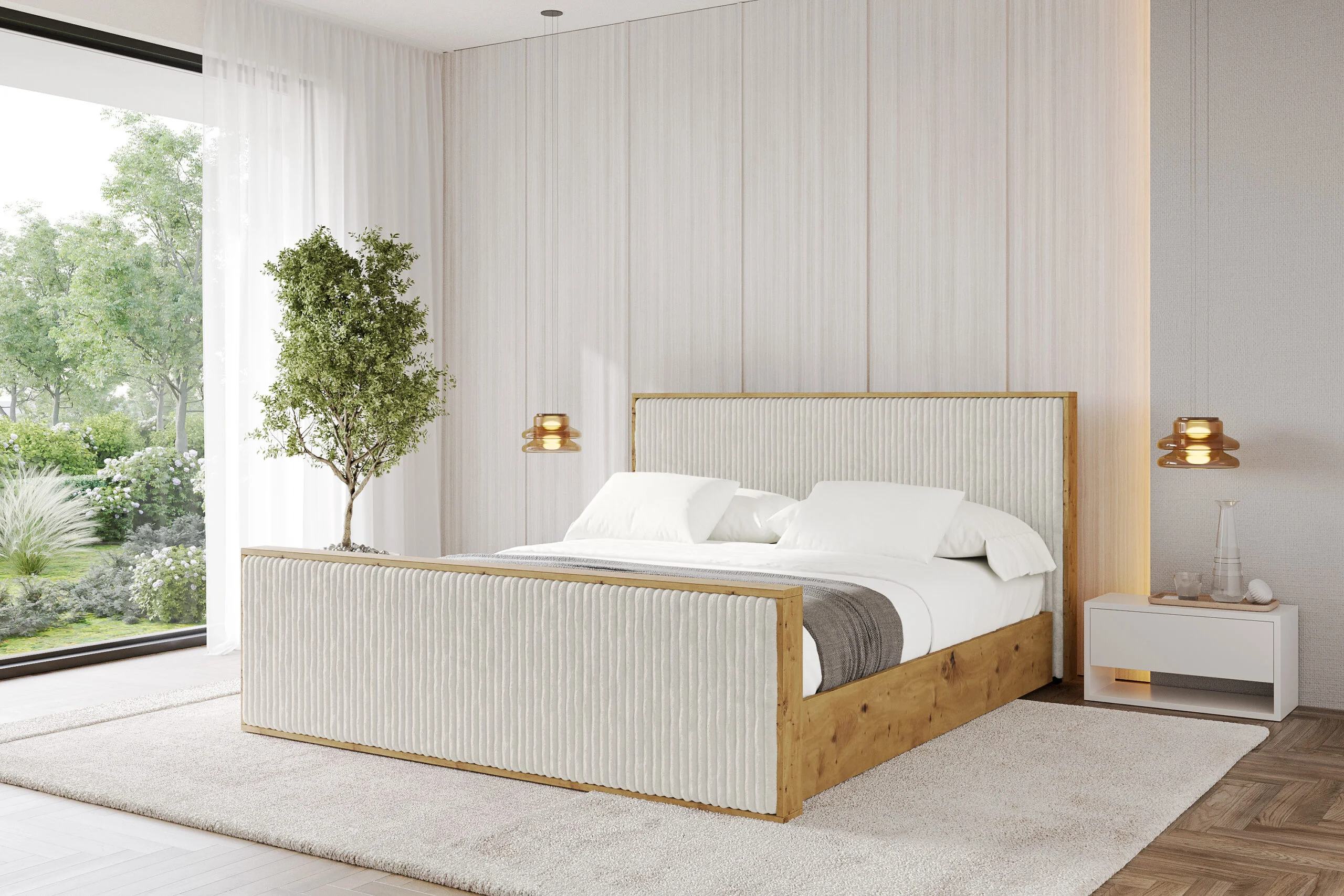 Polsterbett ENZO10-Z Creme - Tilia 01 120x200 cm