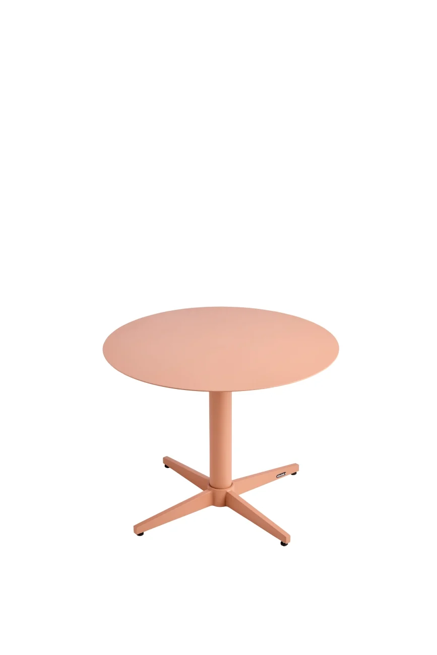 Gartencouchtisch Mill aus Aluminium, rund und pulverbeschichtet, modern, Peach, Ø 60 cm - Brafab