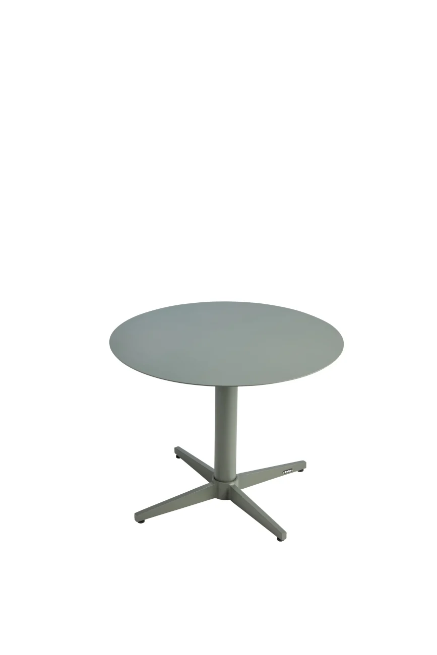 Gartencouchtisch Mill aus Aluminium, rundes Design, Nordic Green, Ø 60 cm, Outdoor - Brafab