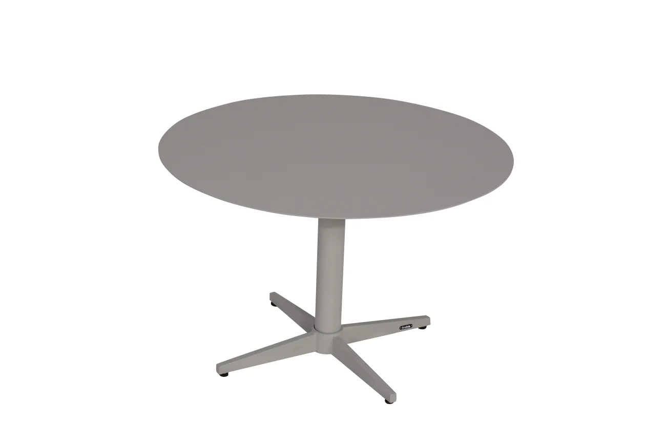 Gartencouchtisch Mill aus Aluminium, modern, rund in Taupe, Ø 75 cm, pulverbeschichtet - Brafab