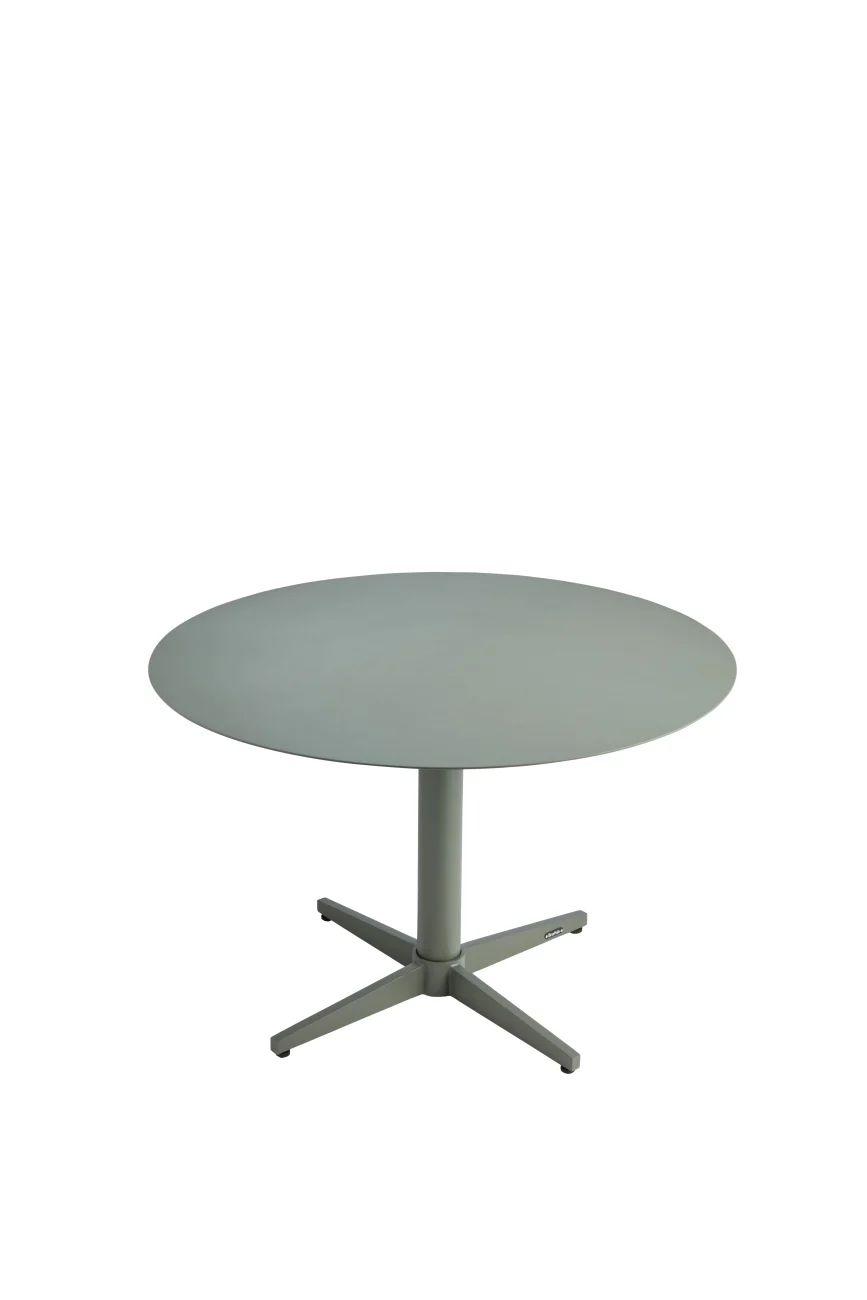 Gartencouchtisch Mill Ø75 cm von Brafab, aus Aluminium in Nordic Green, modern, rund, pulverbeschichtet