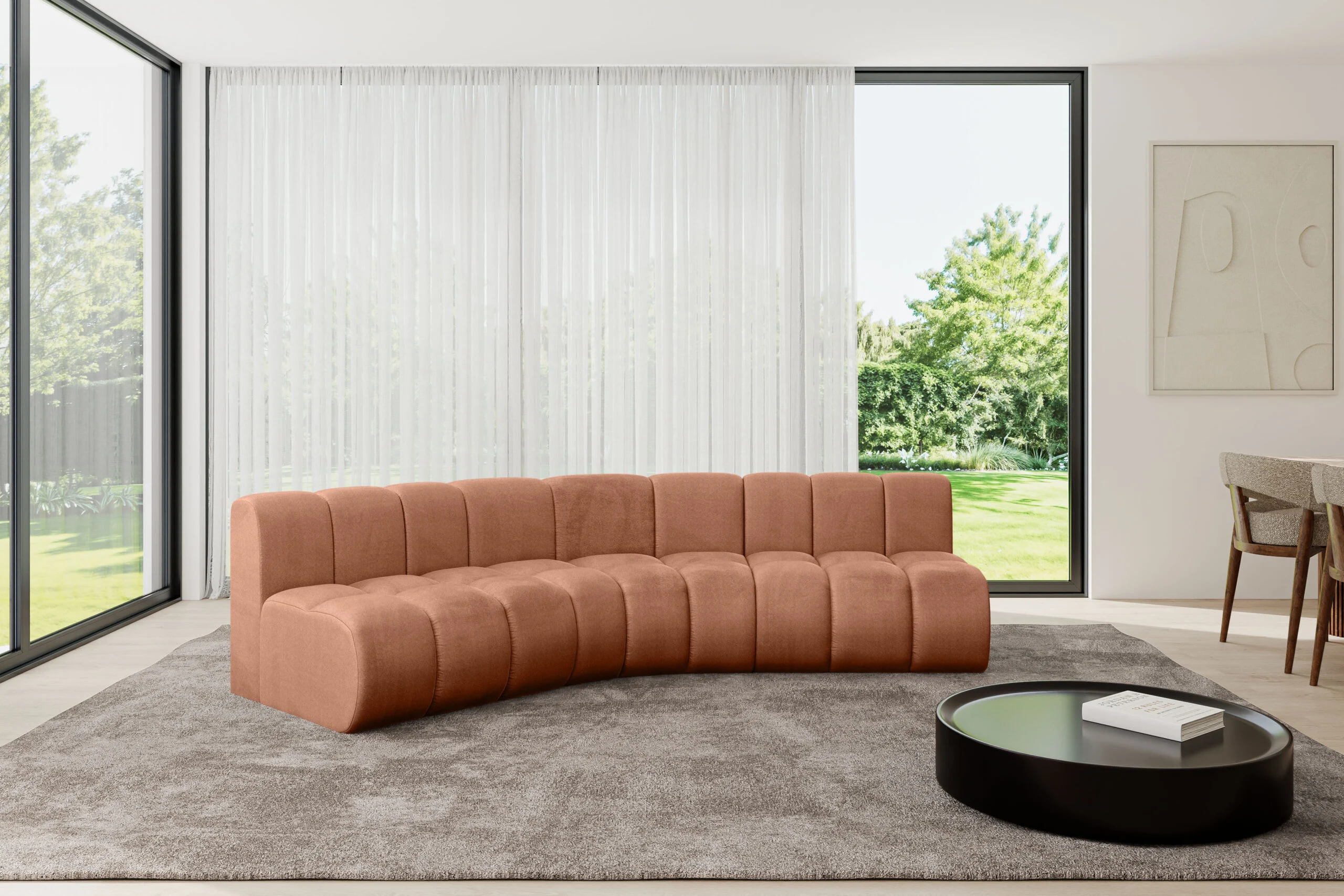 Ecksofa Montra-L1 Apricot - Monolith 61