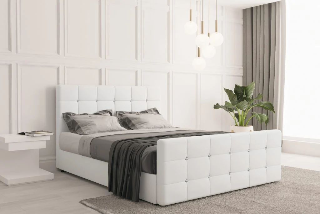 Boxspringbett mit Bettkasten und matratze, topper Schlafzimmerbett ROMA Kunstleder