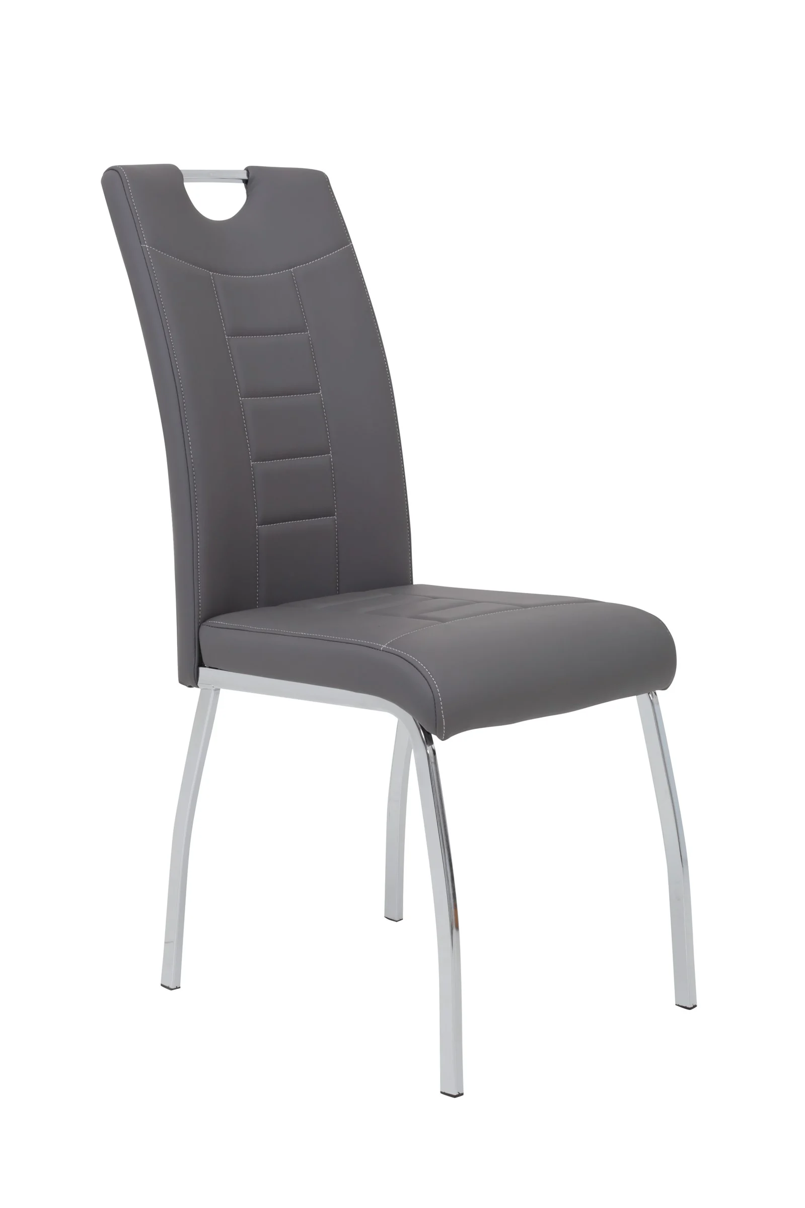 Esszimmerstühle Stühle Vierfußstuhl 4er Set ALIDA Grau - Fun Möbel