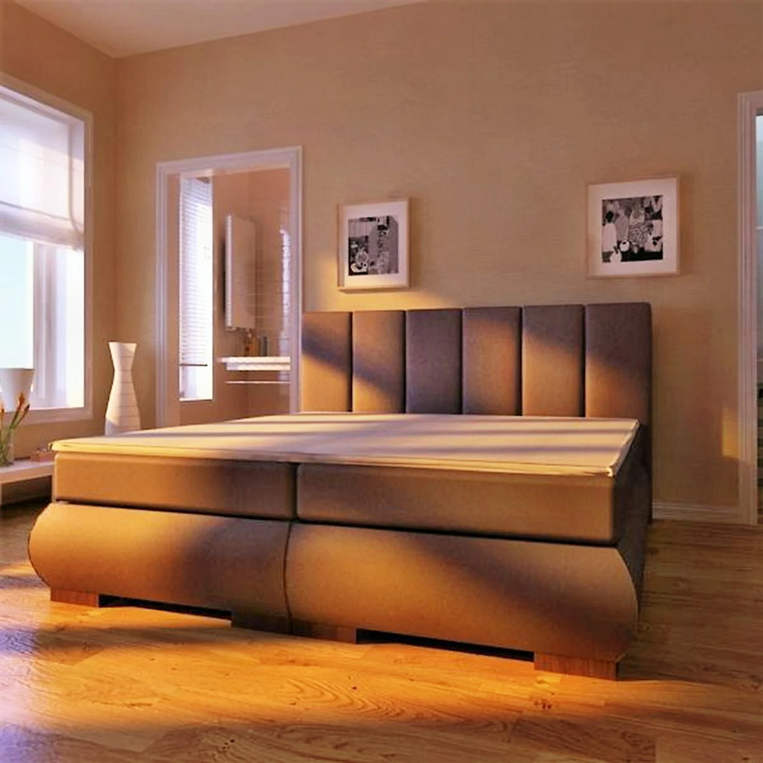 Boxspringbett Schlafzimmerbett ANCONA 90x200 cm - Fun Moebel