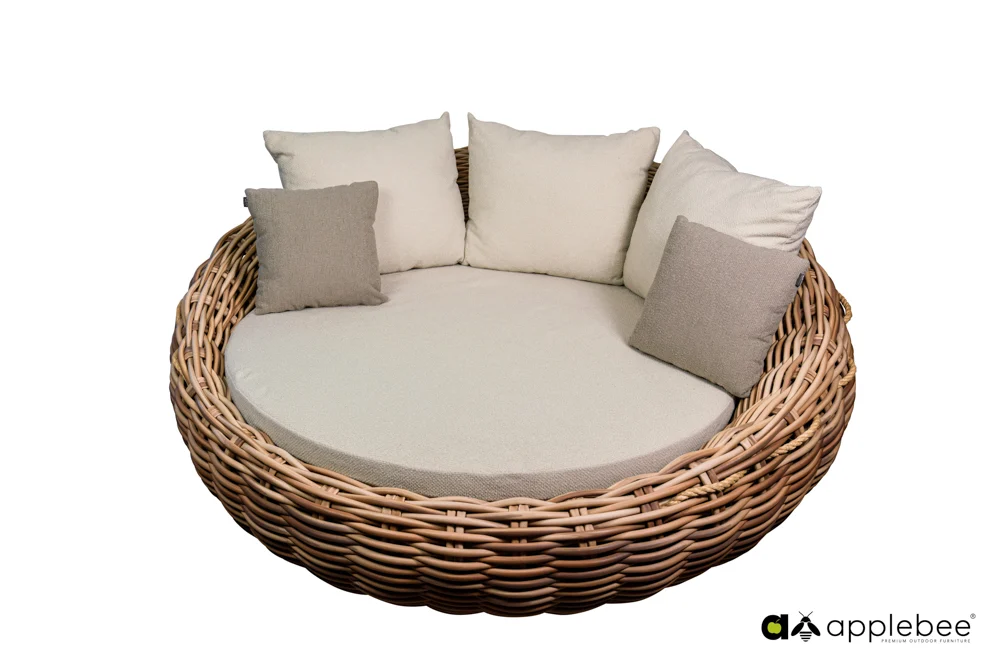 Apple Bee Cocoon Daybed 220 Aluminium /Bouclé Cream