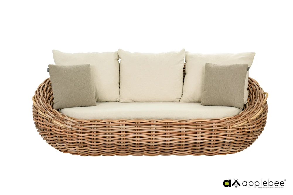 Apple Bee Cocoon Sofa Aluminium / Biculair Weving