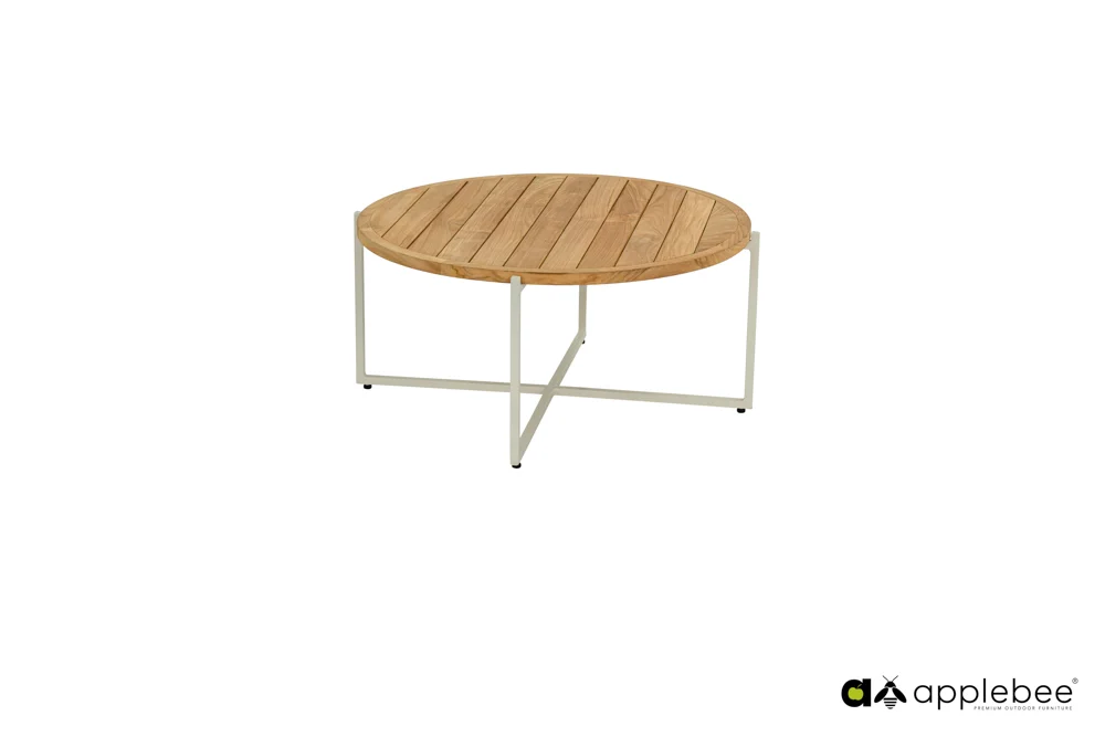 Apple Bee Condor Beistelltisch Aluminium / Teak Natural