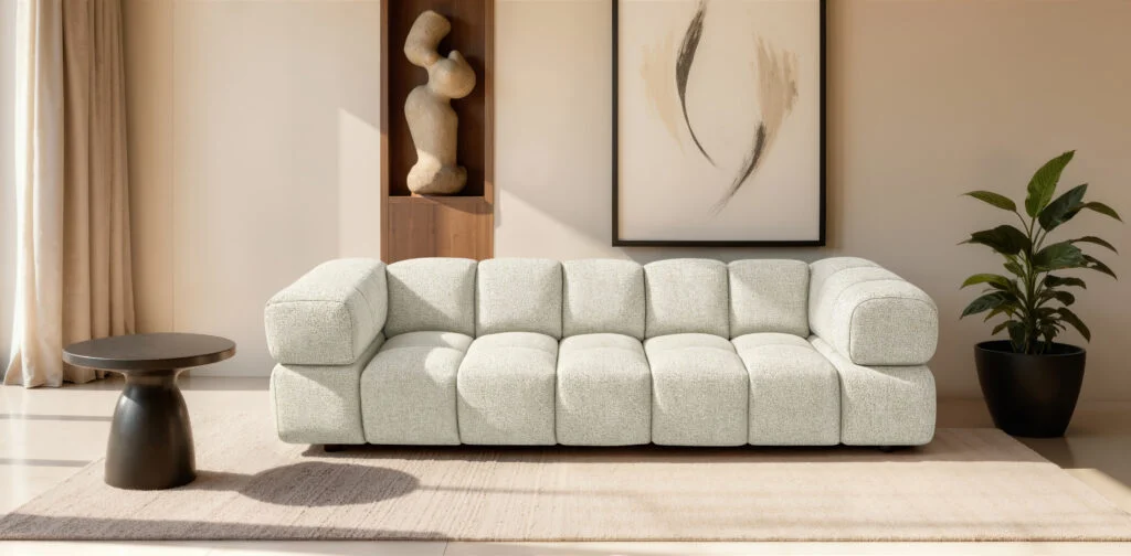 Sofa 4-Sitzer für Wohnzimmer, Stoff Puente, Averro