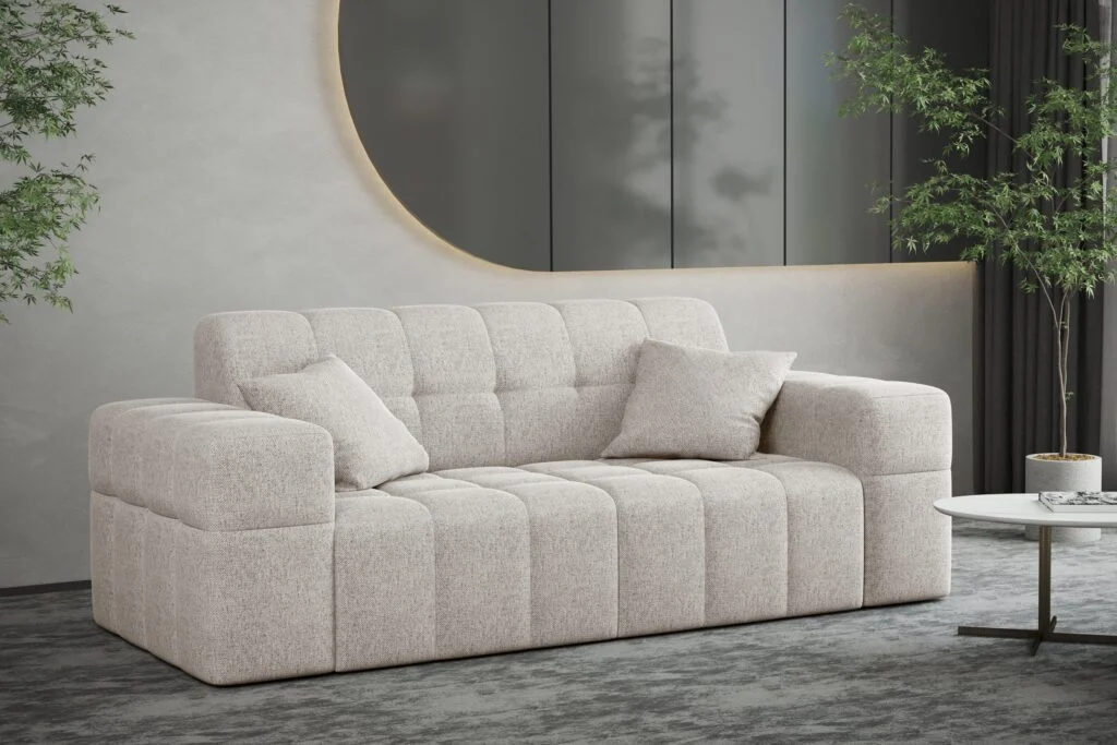 Sofa 2 sitzer Couch serie NIMES stilvol viele farben Stoff VERITA - 2-Sitzer Sofa