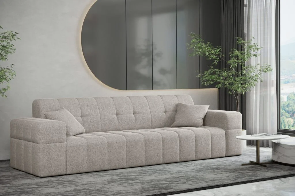 Sofa 3 sitzer Couch serie NIMES stilvol viele farben Stoff VERITA - 3-Sitzer Sofa