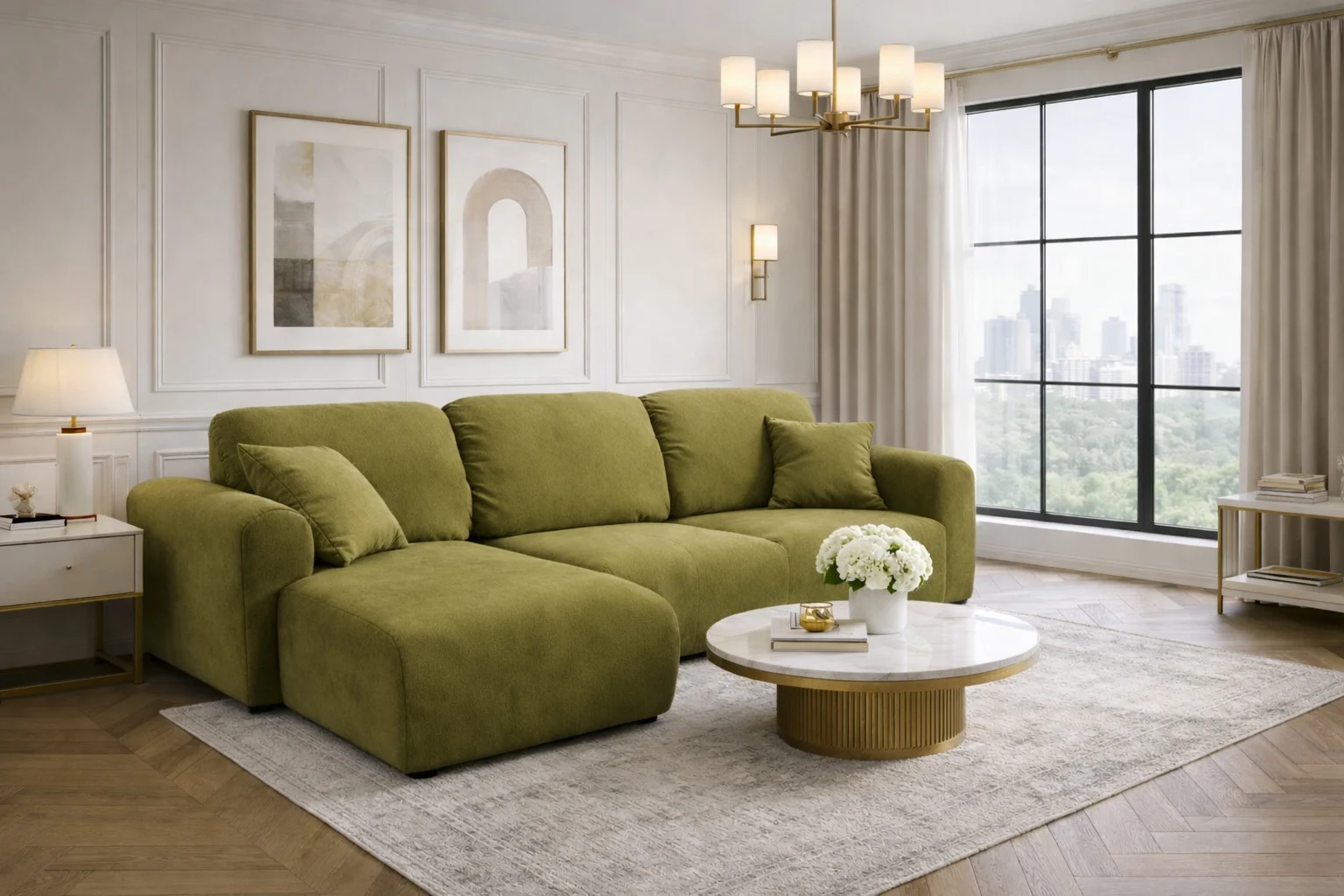 Ecksofa mit Schlaffunktion und Bettkasten, Sofa L-Form, Veloursstoff Salvador, Bingo L