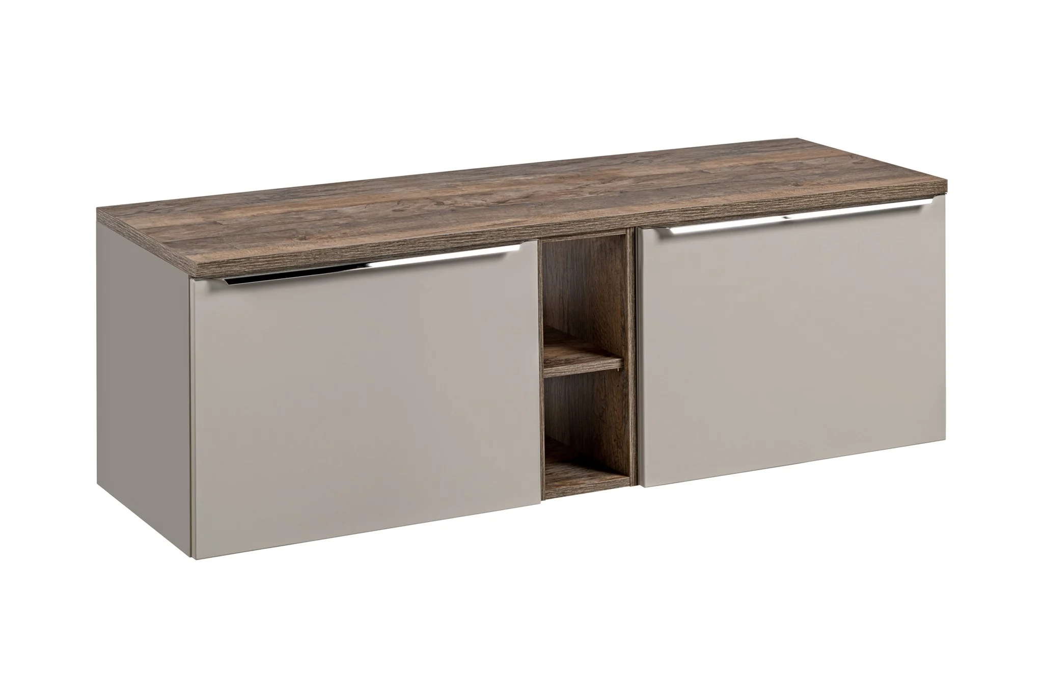 Waschtischunterschrank 3-tlg AKAN 140cm Taupe ohne Waschtisch